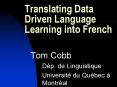 Translating Data Driven Language Learning into French PowerPoint PPT Presentation