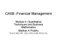 CAIIB -Financial Management