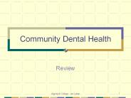 Community Dental Health