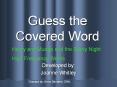 Guess the Covered Word PowerPoint PPT Presentation