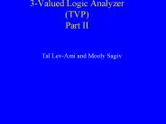 3-Valued Logic Analyzer (TVP) Part II