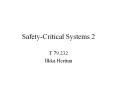 Safety-Critical Systems 2 PowerPoint PPT Presentation