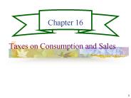 Taxes on Consumption and Sales