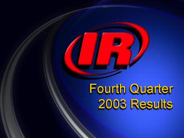 IR 3Q 2001 Results