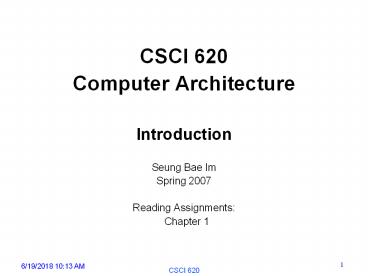 CSCI 620