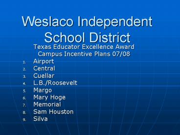 Weslaco Independent School District