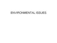 ENVIRONMENTAL ISSUES