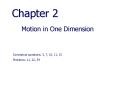 Motion in One Dimension PowerPoint PPT Presentation