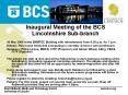 Inaugural Meeting of the BCS Lincolnshire Subbranch PowerPoint PPT Presentation
