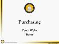 Purchasing PowerPoint PPT Presentation
