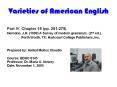 Varieties of American English PowerPoint PPT Presentation