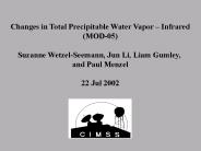 Changes in Total Precipitable Water Vapor 