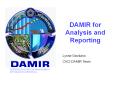 DAMIR for Analysis and Reporting PowerPoint PPT Presentation