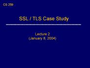 SSL / TLS Case Study