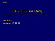 SSL / TLS Case Study