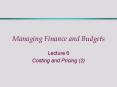 Managing Finance and Budgets PowerPoint PPT Presentation