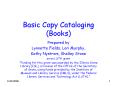 Basic Copy Cataloging Books PowerPoint PPT Presentation
