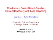 Rendezvous Points-Based Scalable Content Discovery with Load Balancing