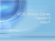 UCSC Known Genes Version 3 Take 9