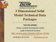 3 Dimensional Solid Model Technical Data Packages