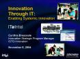 Innovation Through IT: Enabling Systemic Innovation PowerPoint PPT Presentation
