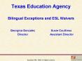 Texas Education Agency PowerPoint PPT Presentation