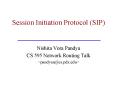 Session Initiation Protocol SIP PowerPoint PPT Presentation