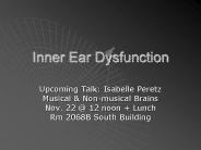 Inner Ear Dysfunction
