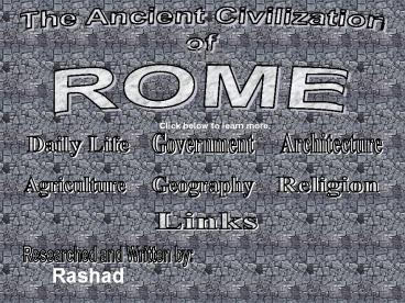 The Ancient Civilization