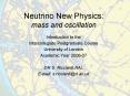 Neutrino New Physics: mass and oscillation PowerPoint PPT Presentation