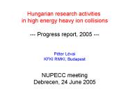 Hungarian research activities
