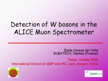Detection of W bosons in the ALICE Muon Spectrometer