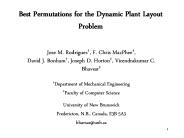 Best Permutations for the Dynamic Plant Layout Problem