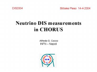 Neutrino DIS measurements in CHORUS