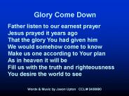 Glory Come Down