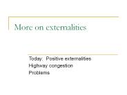 More on externalities