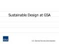 Sustainable Design at GSA PowerPoint PPT Presentation