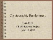 Cryptographic Randomness