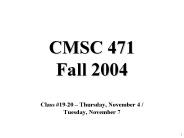 CMSC 471 Fall 2004
