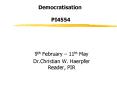 Democratisation PI4554 PowerPoint PPT Presentation