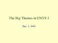 The Big Themes in ENVS 1 PowerPoint PPT Presentation