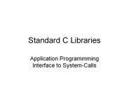 Standard C Libraries