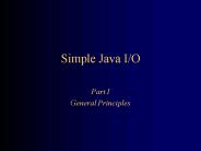 Simple Java I/O
