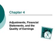 Adjustments, Financial Statements, and the Quality of Earnings