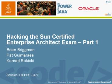 Hacking the Sun Certified Enterprise Architect Exam Part 1