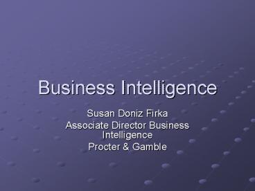 Business Intelligence