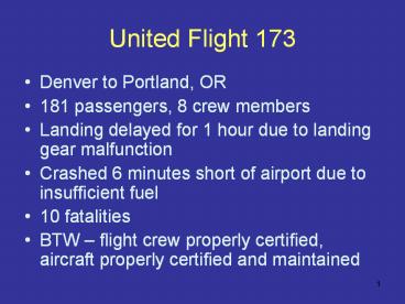 United Flight 173