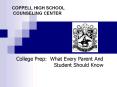 COPPELL HIGH SCHOOL COUNSELING CENTER PowerPoint PPT Presentation