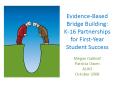 Evidence-Based Bridge Building: K-16 Partnerships for First-Year Student Success PowerPoint PPT Presentation