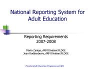 National Reporting System for Adult Education